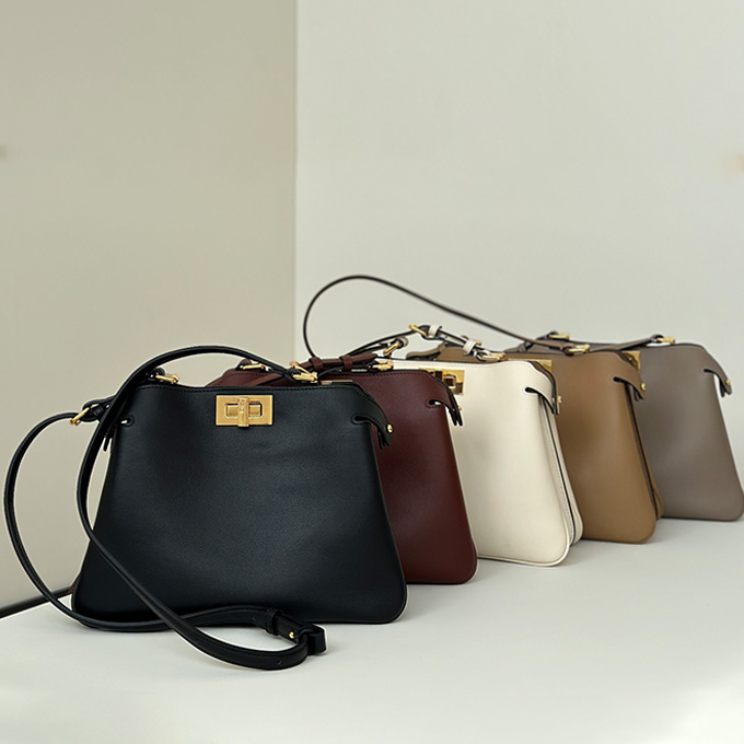 fendi peekaboo i see u small leather shoulder bag